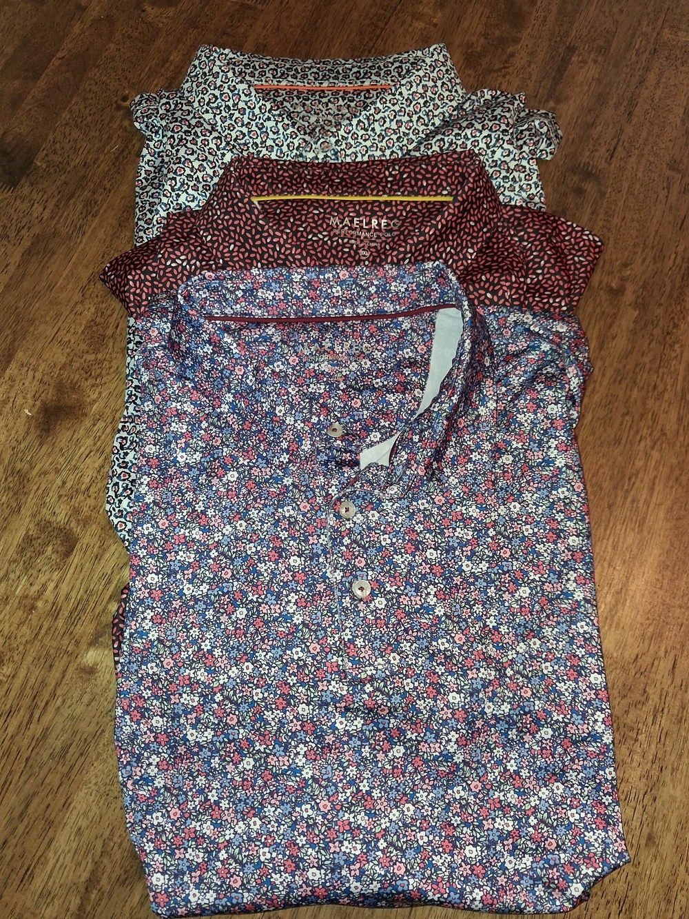 Maelreg Performance NWOT Folral Golf SS Polo 3 Peice 3X